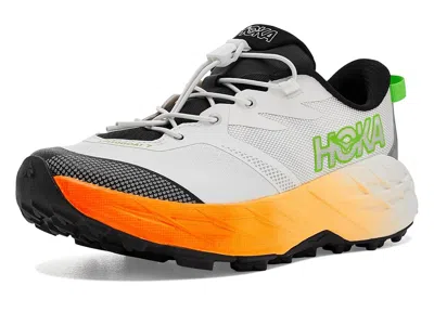 Hoka Speedgoat 7 (big Kid) Kids Shoes Frost/neon Tangerine: 4.5 Big Kid M In Multi