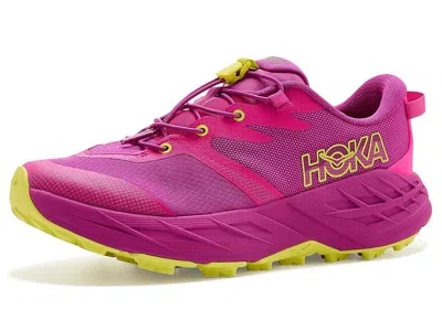 Hoka Speedgoat 7 (big Kid) Kids Shoes Fuchsia/fuchsia: 4.5 Big Kid M In Pink