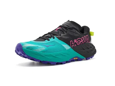 Hoka Speedgoat 7 Women's Shoes Black/electric Aqua: 9 B - Medium In Multi