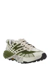 Hoka 'speedgoat' Green Low Top Sneakers With Geometric Motif In Tech Fabric Unisex In Green