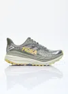 Hoka Stinson Atr 7 Rubber-trimmed Mesh Running Sneakers In Green
