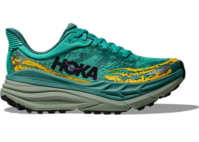 Pre-owned Hoka Stinson 7 (women's) Sneakers In Electric Aqua/oceanic In Blue