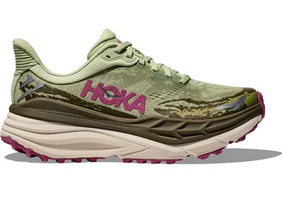 Pre-owned Hoka Stinson 7 (women's) Sneakers In Seed Green/beet Root In Multi