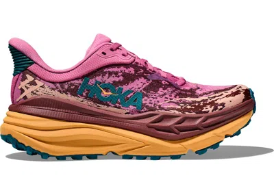 Pre-owned Hoka Stinson 7 (women's) Sneakers In Strawberry/cabernet In Red