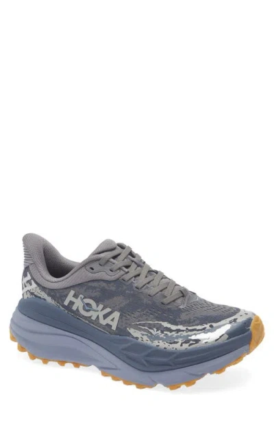 Hoka Stinson Atr 7 Running Shoe In Satellite Grey/varsity Navy