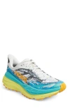 Hoka Stinson Atr 7 Running Shoe In White/evening Primrose