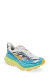 Hoka One One Woman Sneakers Bright Blue Size 8 Textile Fibers In White/evening Primrose