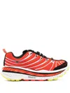 Hoka Stinson Evo Og Rubber And Faux Suede-trimmed Mesh Running Sneakers In Red