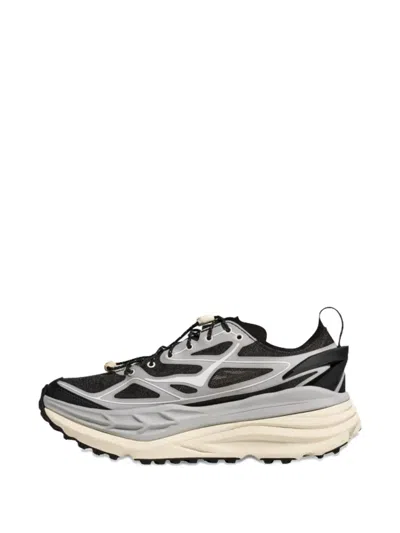 Hoka U Stinson One7 Rubber-trimmed Mesh Running Sneakers In Gray
