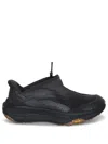 Hoka Streamlined Black Sneakers With Zippered Closure