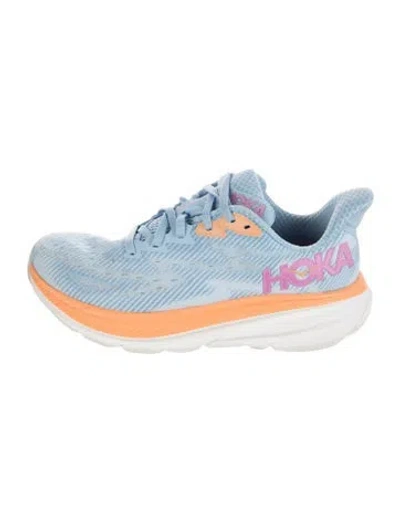 Pre-owned Hoka Striped Athletic Sneakers In Blue