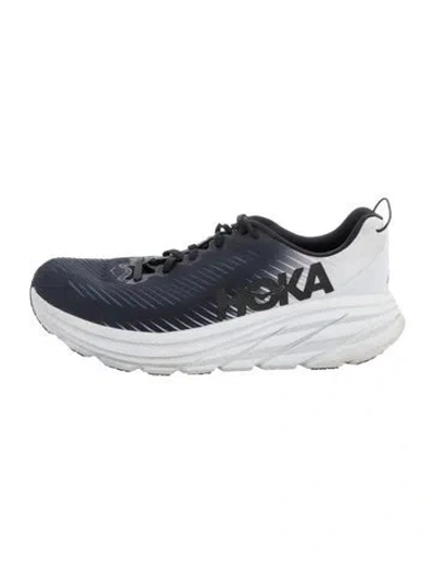 Pre-owned Hoka Striped Athletic Sneakers In Blue