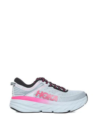 Hoka Striped Sneakers In Blue
