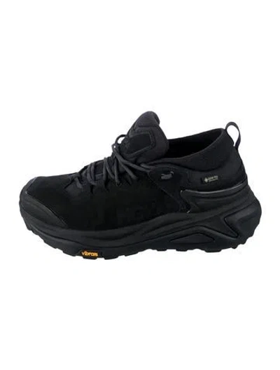 Pre-owned Hoka Suede Athletic Sneakers In Black