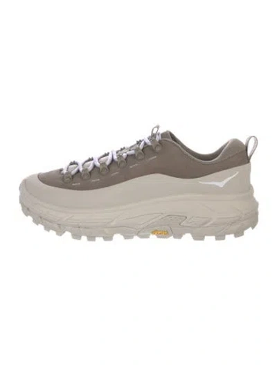Pre-owned Hoka Suede Sneakers In Neutral