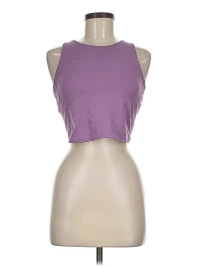 Pre-owned Hoka Tank Top Purple Halter Neckline Tops
