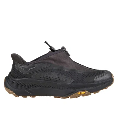 Hoka Technical Ripstop Trail Shoes With Zip Closure In Black