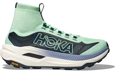 Pre-owned Hoka Tecton X 3 (women's) Sneakers In Mint Fluorite/varsity Navy Blue