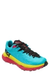 Hoka Tecton X Running Shoe In Scuba Blue/diva Pink