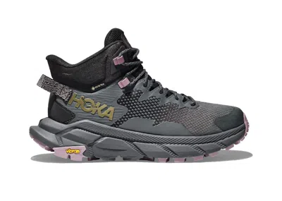Pre-owned Hoka Trail Code Gore Tex (women's) Sneakers In Black/castlerock