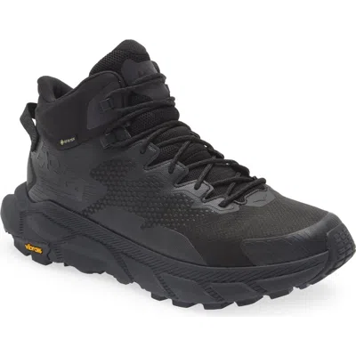 Hoka Trail Code Gtx Hiking Shoe In Black/raven