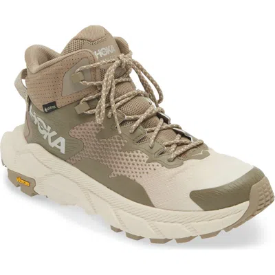 Hoka Trail Code Gtx Hiking Shoe In Dune/eggnog