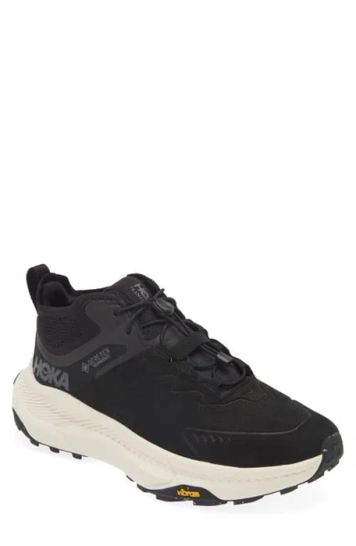 Hoka Transport Chukka Gore-tex® Waterproof Running Shoe In Black/alabaster