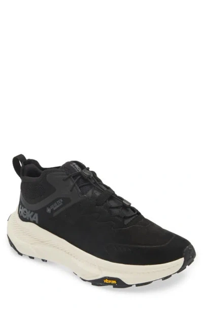 Hoka Transport Chukka Gore-tex® Waterproof Running Shoe In Black/alabaster