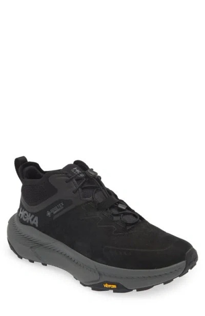 Hoka Transport Chukka Gore-tex® Waterproof Running Shoe In Black/black