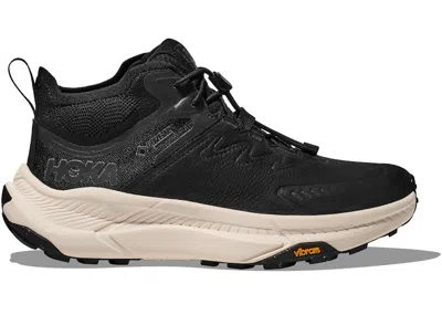 Pre-owned Hoka Transport Chukka Goretex (women's) Sneakers In Black/alabaster