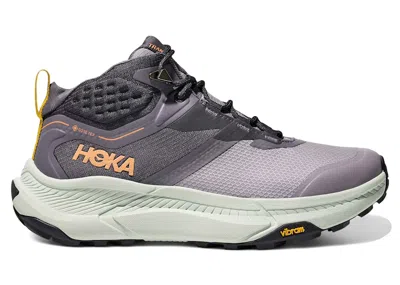 Pre-owned Hoka Transport Hike Goretex (women's) Sneakers In Grey Skies/sea Glass
