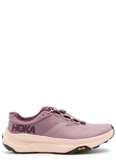 Hoka Transport Panelled Mesh Sneakers In Mauve