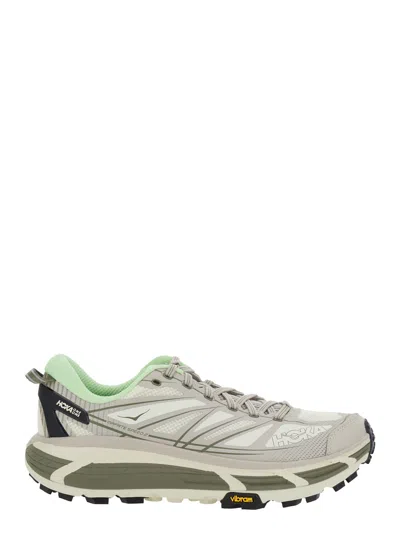 Hoka Mafate Speed 2 Grey Low Top Sneakers With Logo Print On The Side In Tech Fabric Unisex