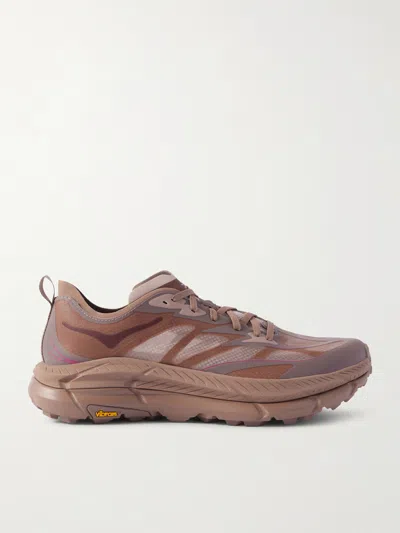Hoka U Mafate Speed 4 Lite Rubber-trimmed Mesh Sneakers In Multi