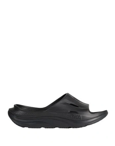 Hoka U Ora Recovery Slide 3 Woman Sandals Black Size 6 Rubber