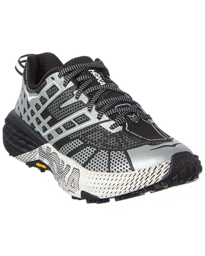 Hoka U Speed 2 Ts Leather & Canvas Sneaker In Black