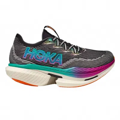 Hoka Unisex Cielo X1 Running Shoes In Black/electric Aqua In Multi