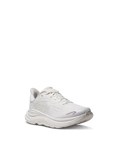 Hoka Clifton 10 (big Kid) Kids Shoes White/white : 4.5 Big Kid M, Textile