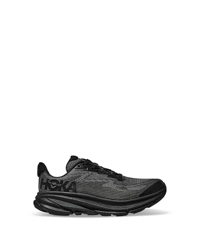Hoka Unisex Clifton 9 Youth Running Sneakers - Little Kid, Big Kid In Black / Carbon Black