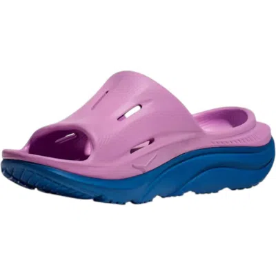 Hoka Unisex Ora Recovery Slide In Cyclamen - Coastal Sky In Multi