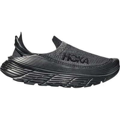 HOKA UNISEX RESTORE TC ATHELTIC SNEAKERS IN BLACK/BLACK MESH