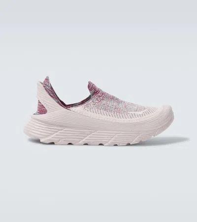 Hoka Vibrant Bloom Restore Tc Running Shoes In Alabaster/red Cabbage