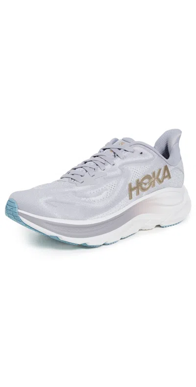 Hoka W Clifton 10 Sneakers Ash Grey/foggy Grey In White