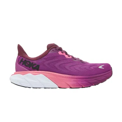 Pre-owned Hoka Wmns Arahi 6 'grape Wine' In Purple
