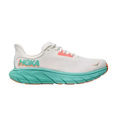 Pre-owned Hoka Wmns Arahi 7 'frost Aqua Glow' | White | Women's Size 8.5