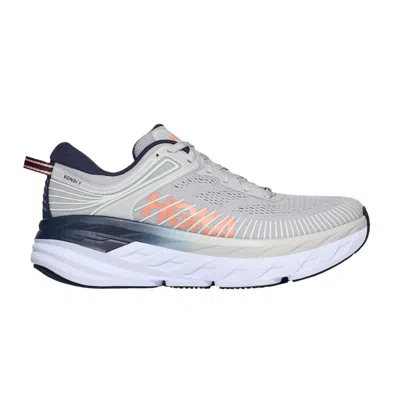 Pre-owned Hoka Wmns Bondi 7 'lunar Rock Black Iris' In Grey
