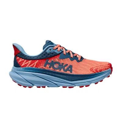 Pre-owned Hoka Wmns Challenger Atr 7 'papaya Real Teal' In Red