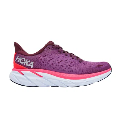 Pre-owned Hoka Wmns Clifton 8 'grape Wine' In Purple