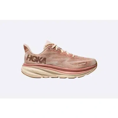 Hoka Wmns Clifton 9 Sandstone In Pink