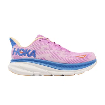 Pre-owned Hoka Wmns Clifton 9 Wide 'cyclamen' In Pink